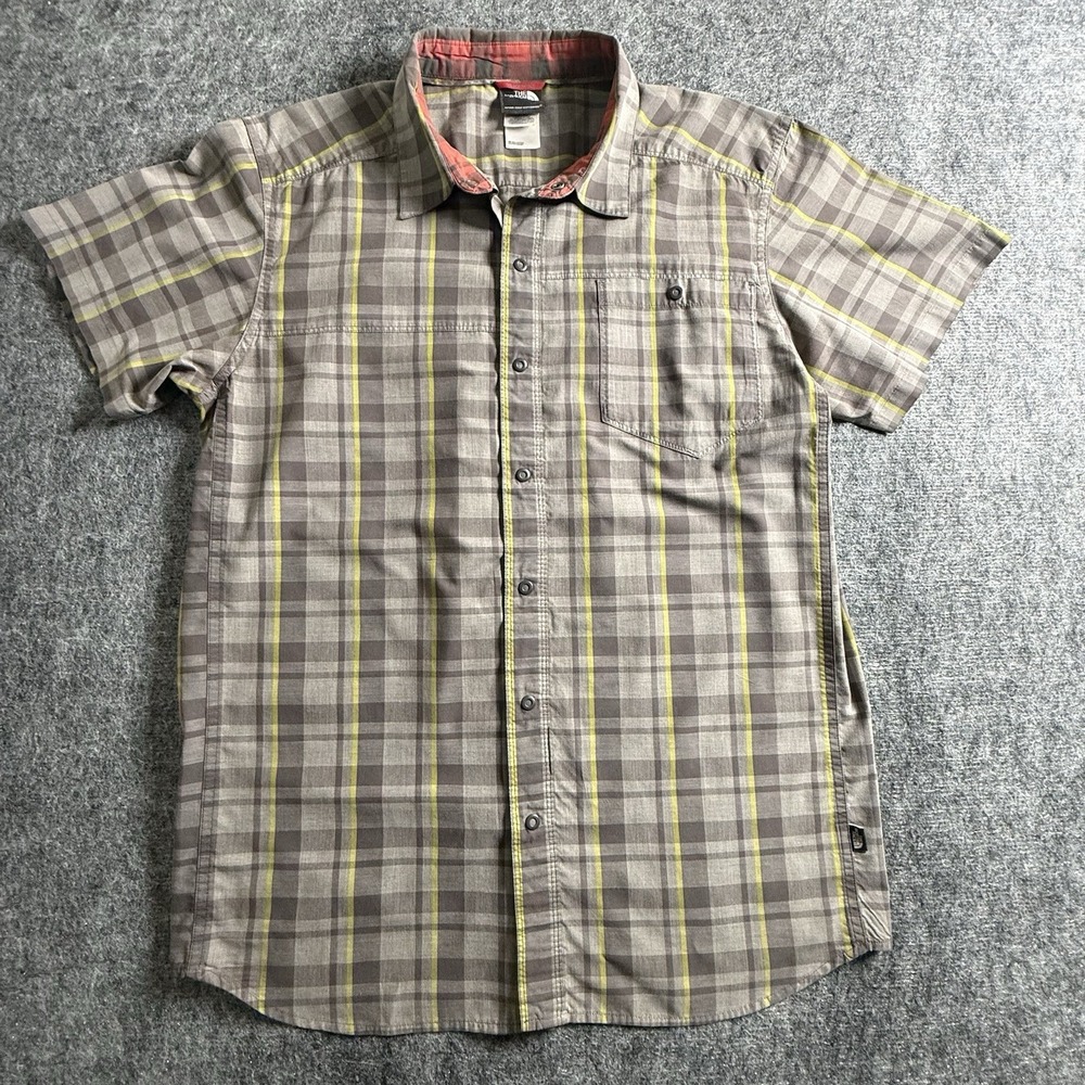 The North Face Baytrail Plaid Shirt Mens Large Gray Hiking Outdoor Camp